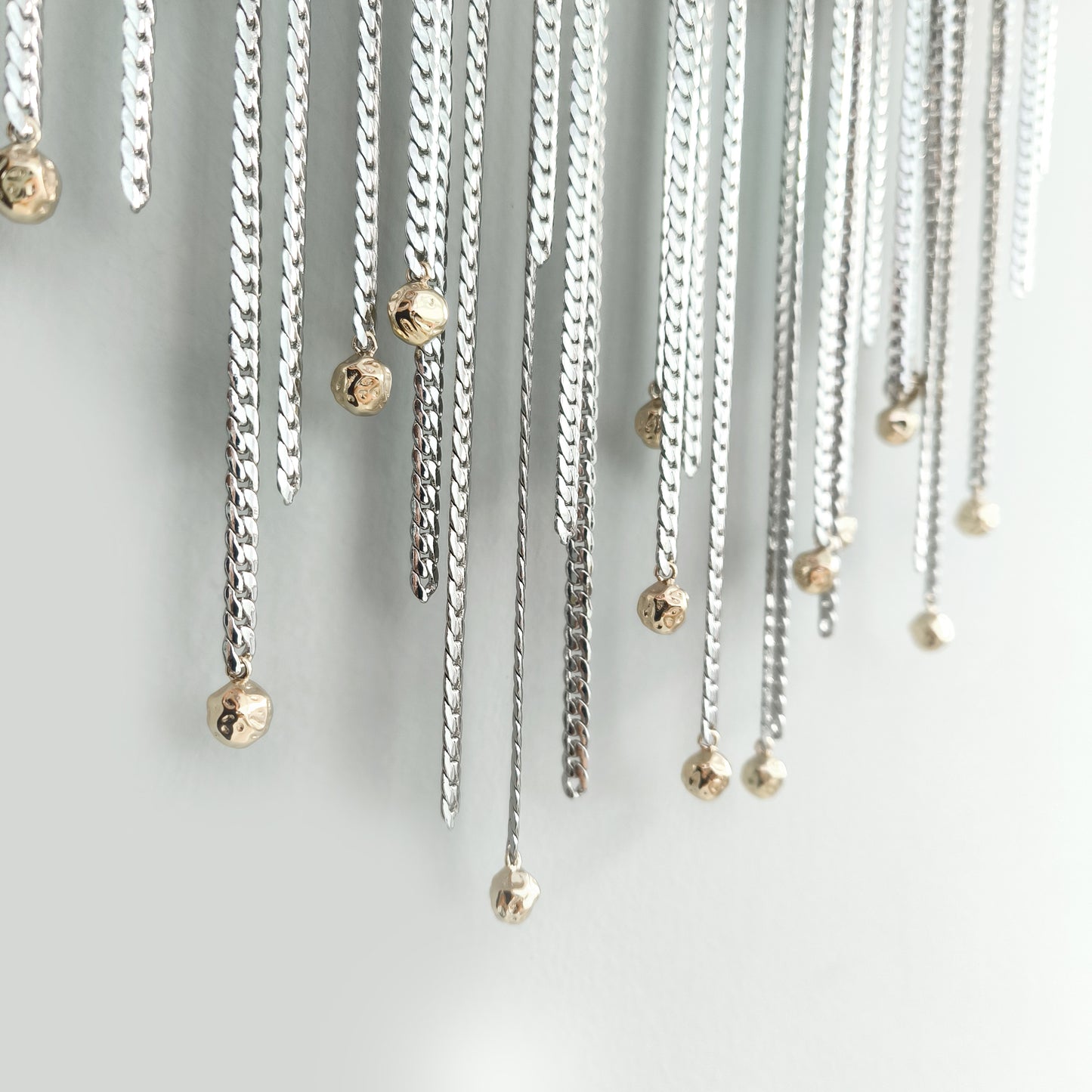 Triple beaded chain belt