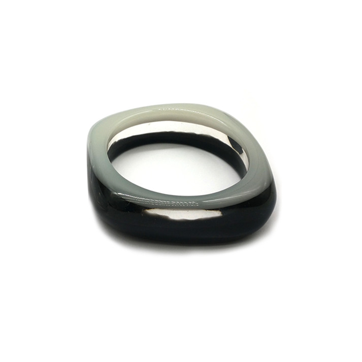 Black and Grey Gradient Irregular - shaped Resin Bracelet