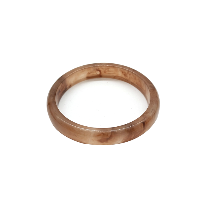 Brown Marbled Resin Bracelet