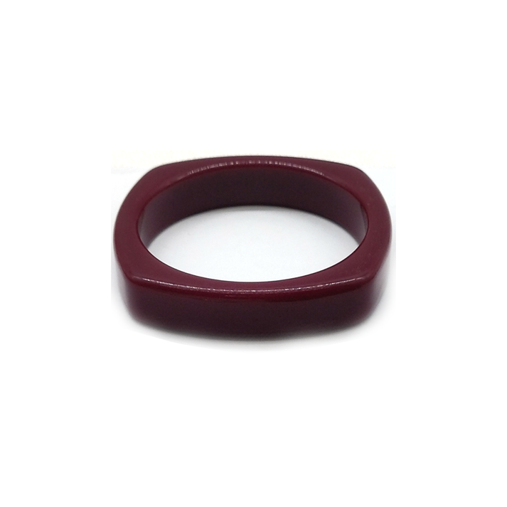 Burgundy Resin Square - shaped Bracelet