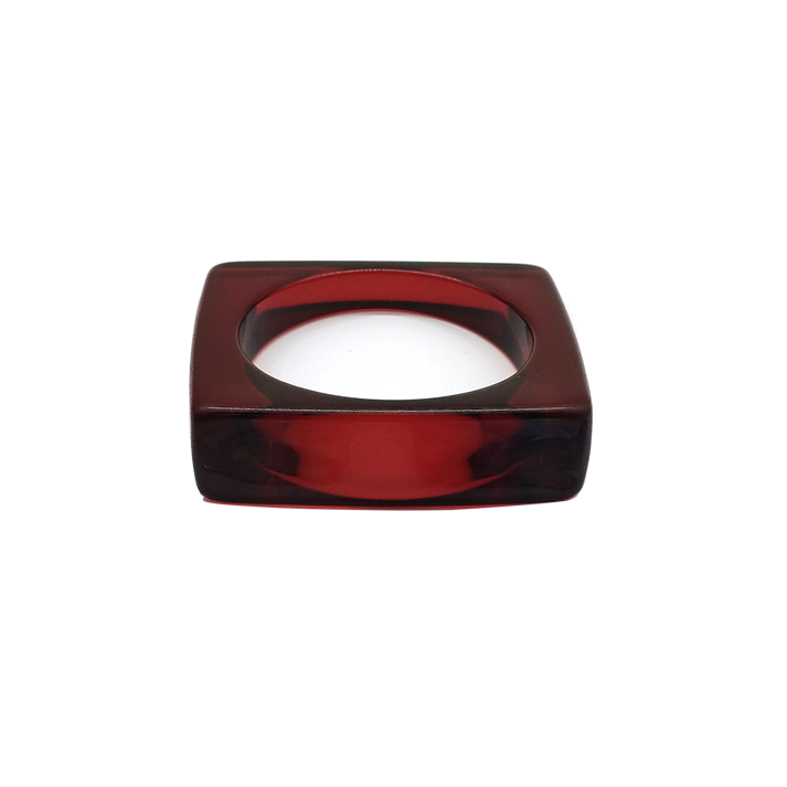 Burgundy Resin Square - shaped Bracelet