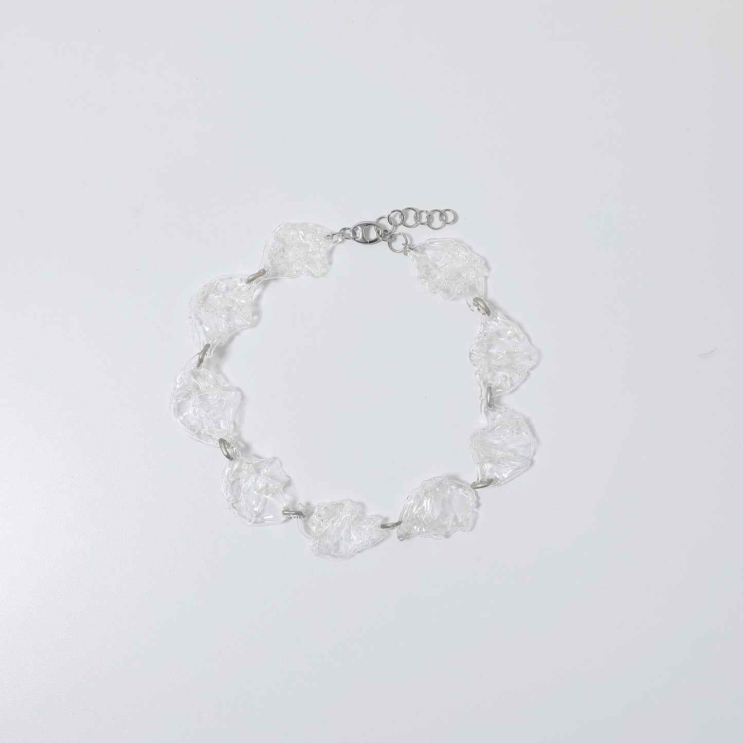 Clear Irregular Glass Necklace