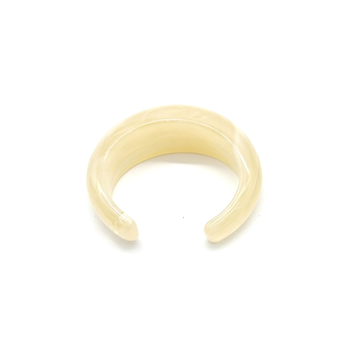 Cream - colored Resin Curved Cuff
