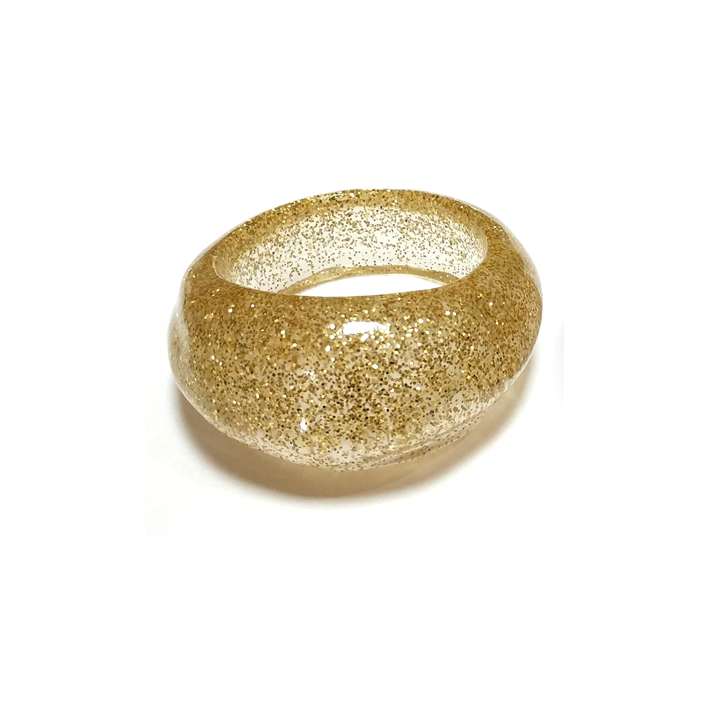 Gold Glitter Resin Bracelet