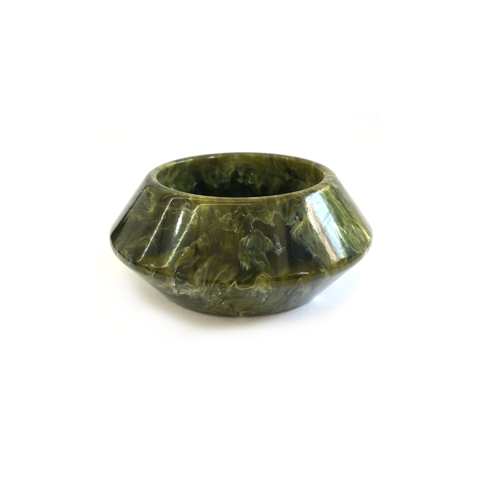 Green Marbled Resin Bracelet