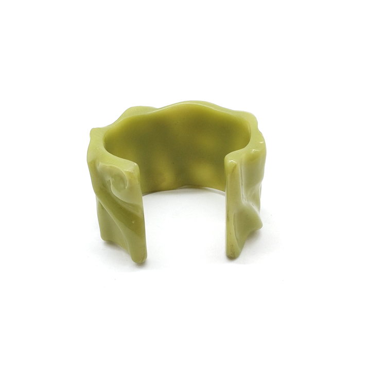 Green Textured Resin Cuff
