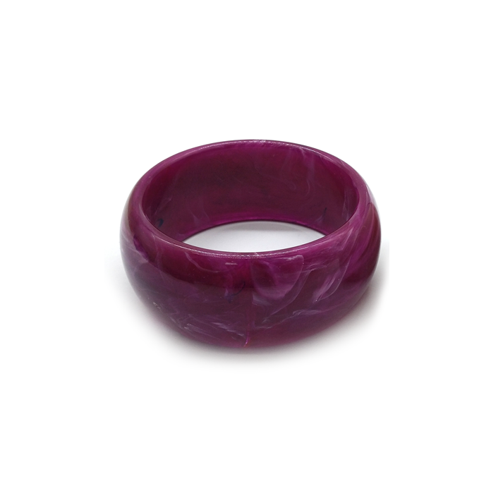 Magenta Marbled Resin Bracelet