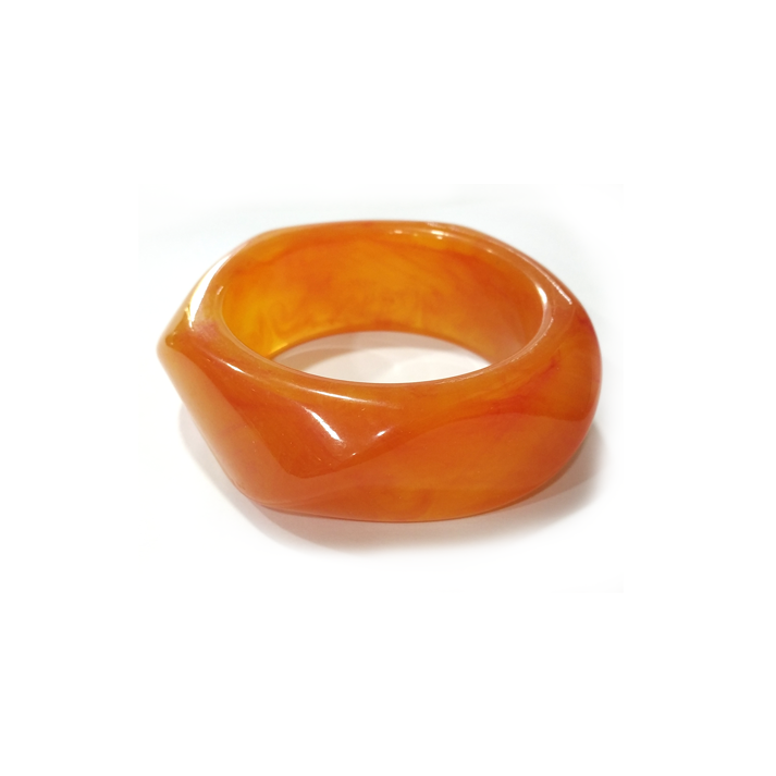 Orange Irregular - shaped Resin Bracelet