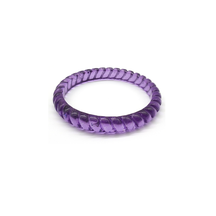 Purple Braided Resin Bracelet