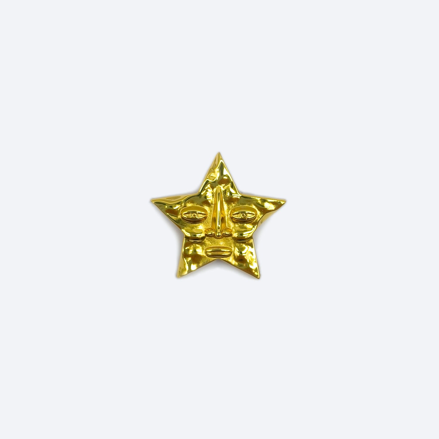 Woman's jewelry - Gold plated star face Brooch