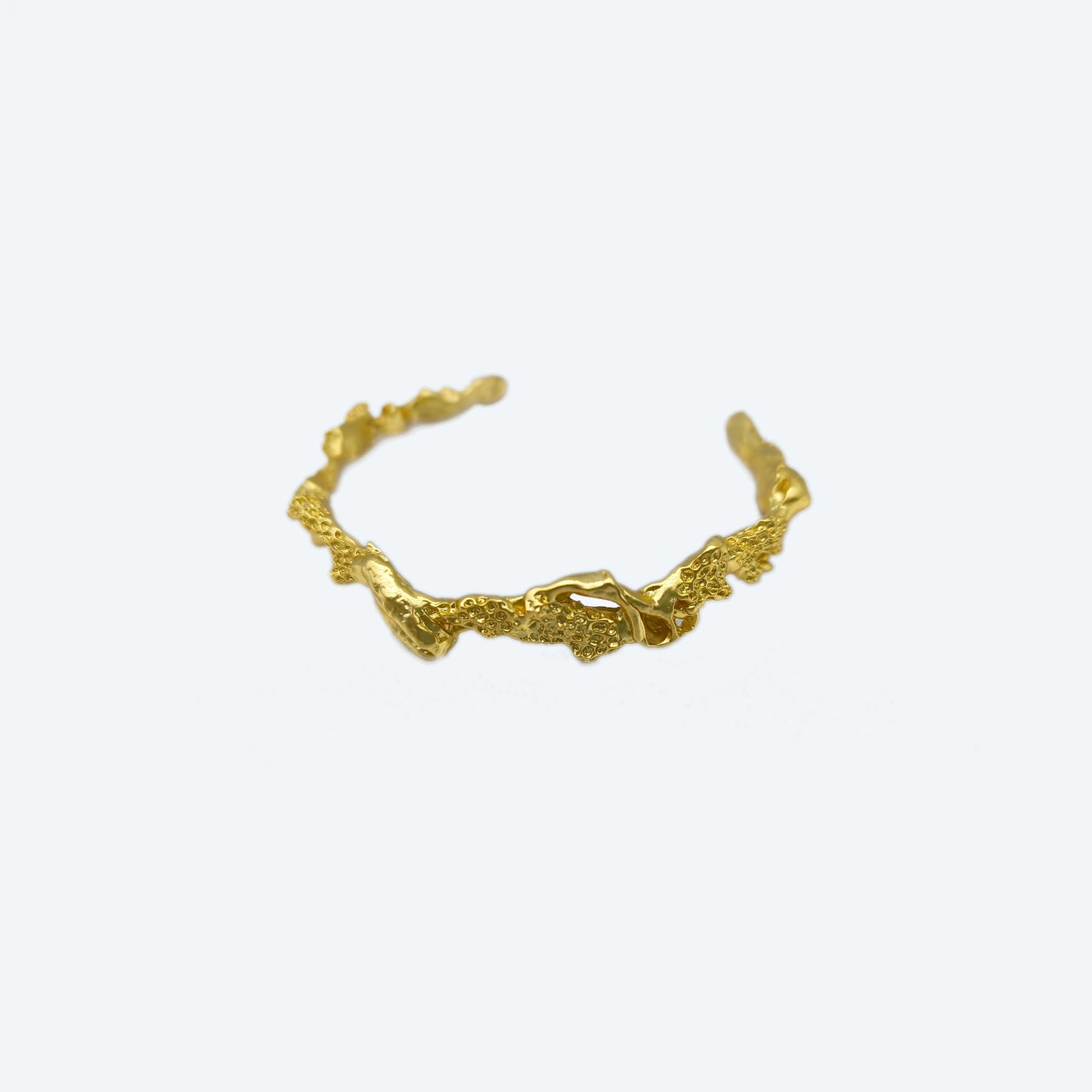 Gold plated cubic zirconia bangle bracelet