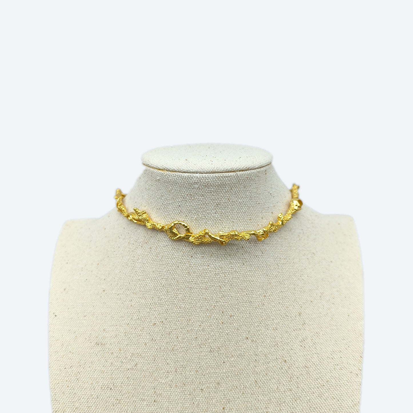 Gold choker necklace