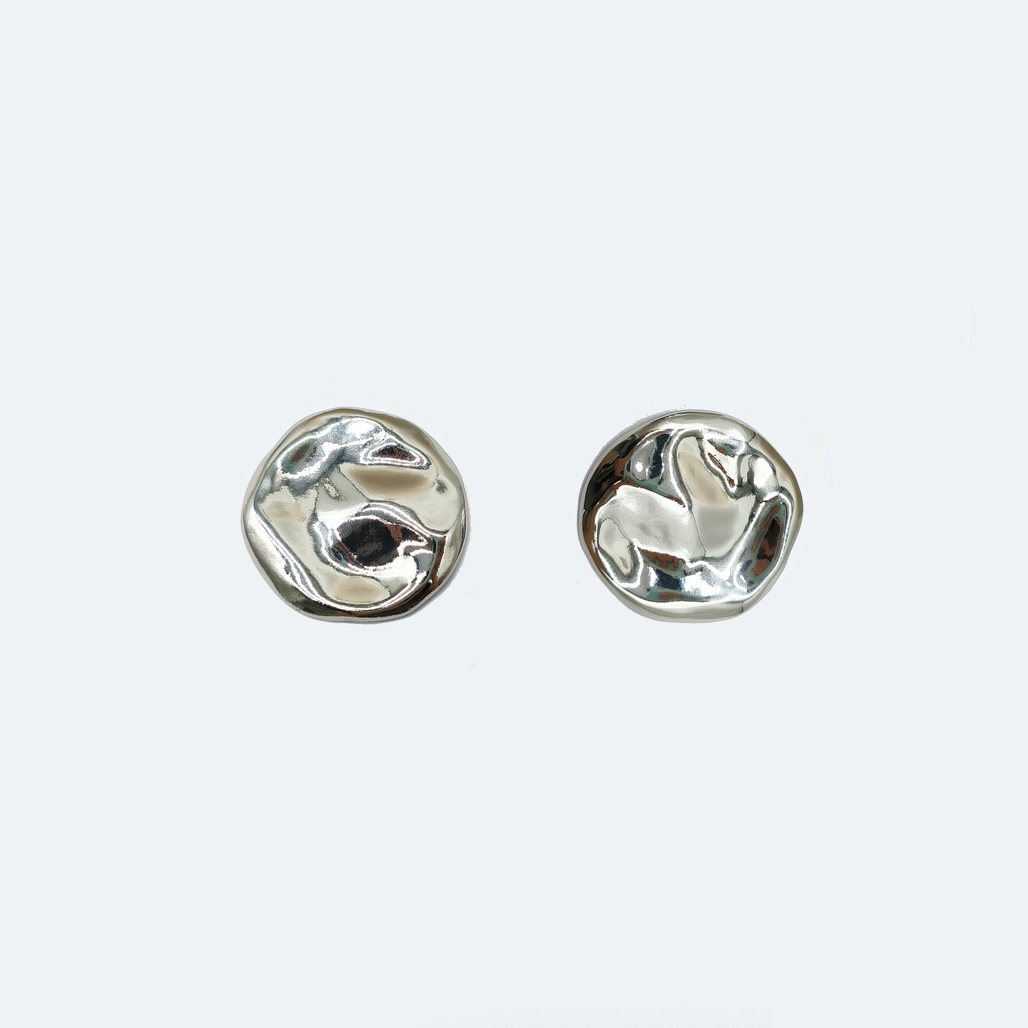 textured rhodium stud erring