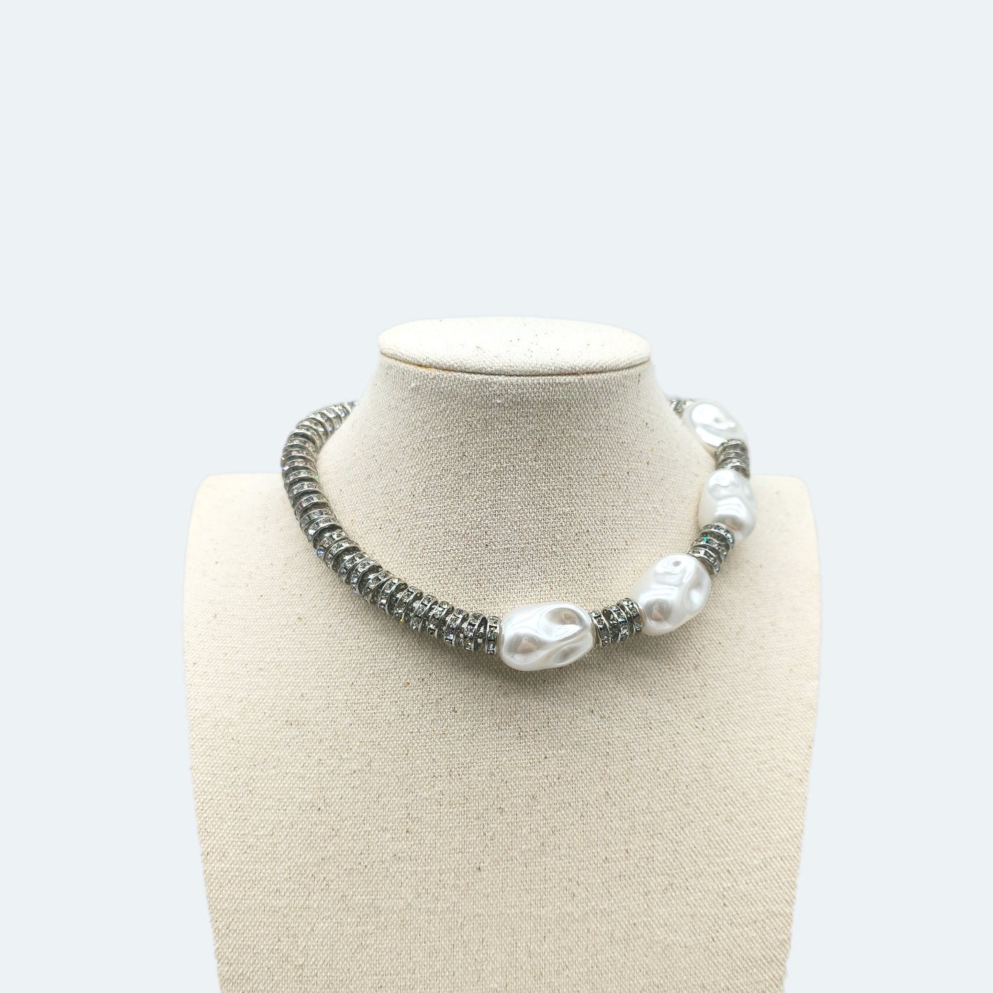 Pearl and crystal necklace