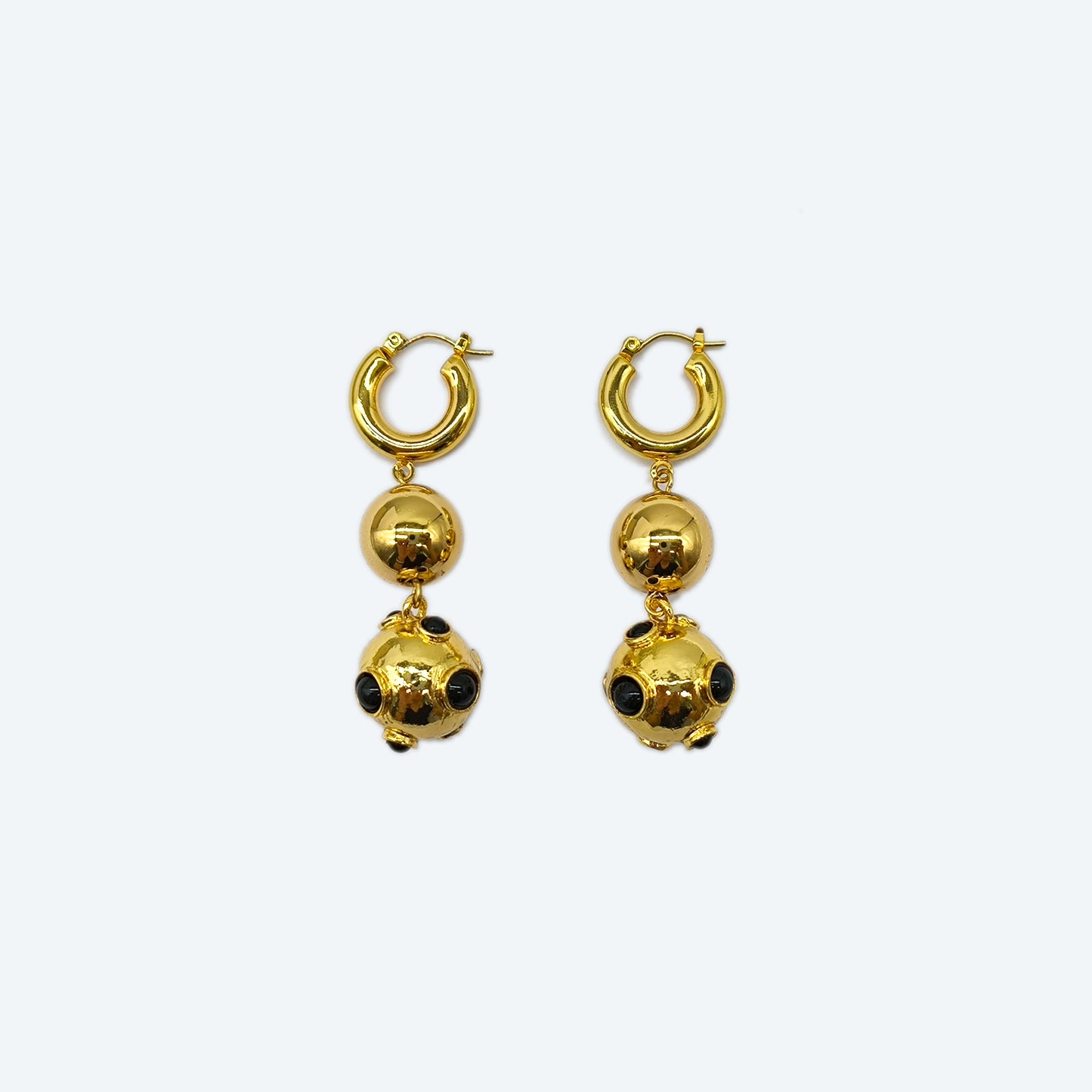 Gold plated dangle earring