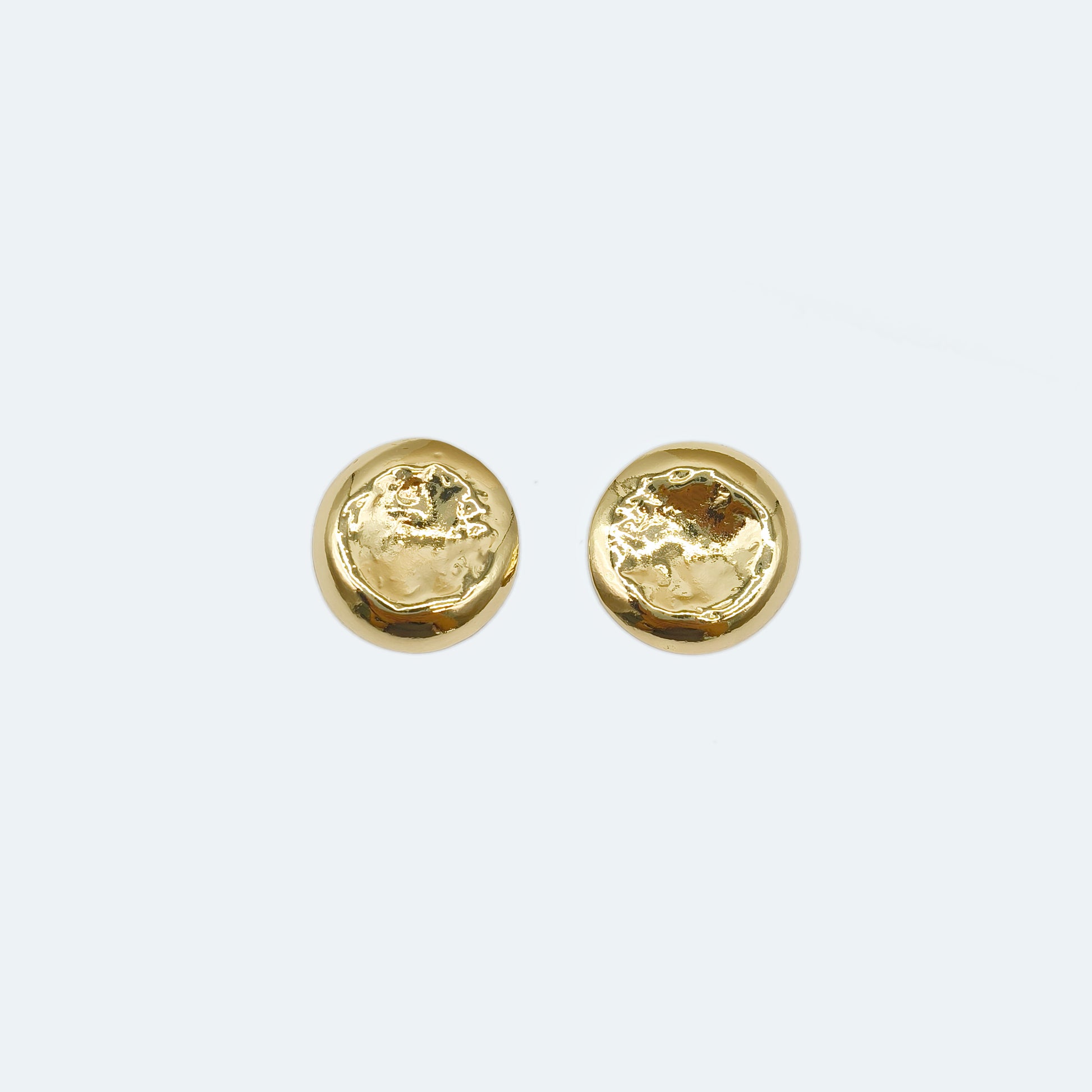 Hammered gold earrings