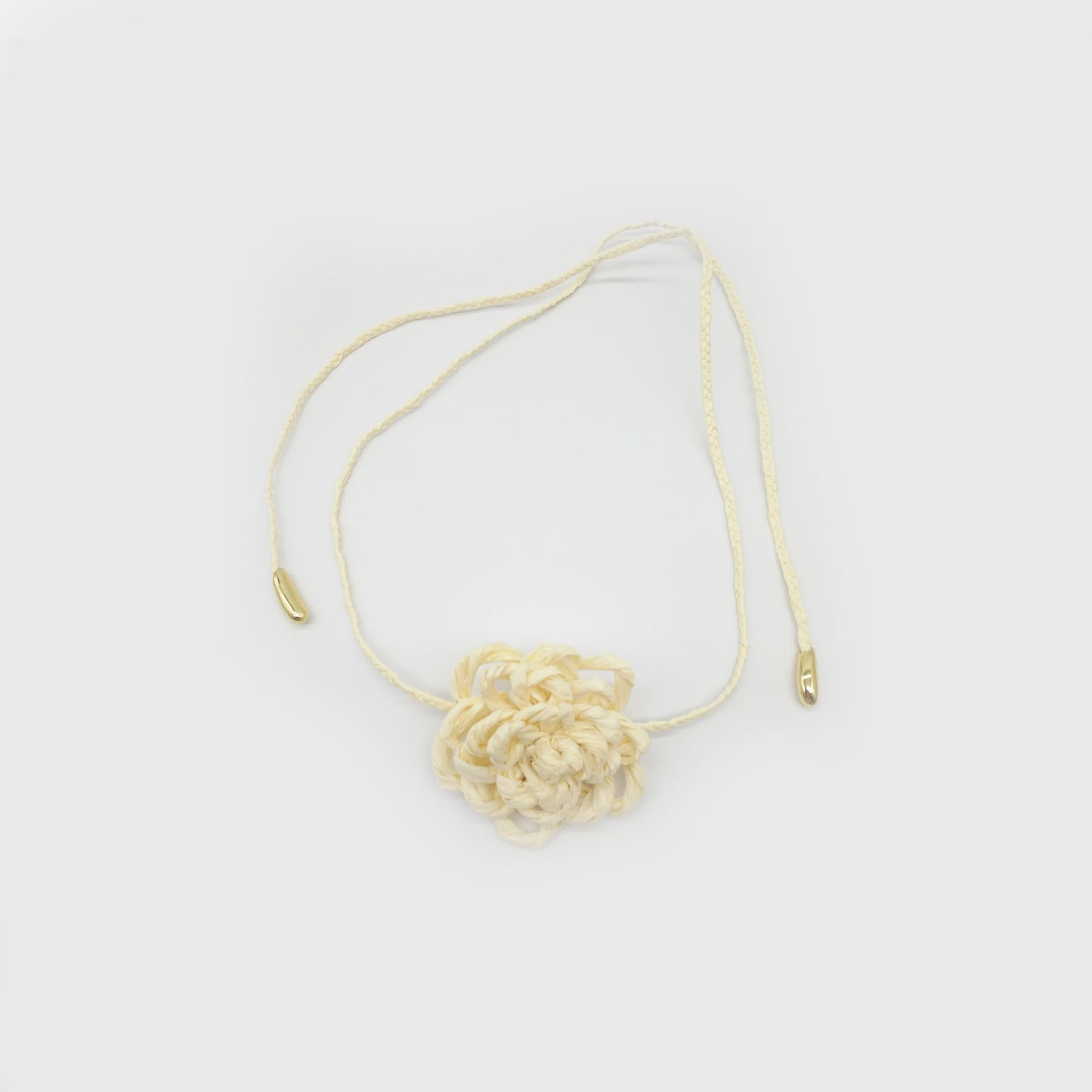 White flower choker necklace