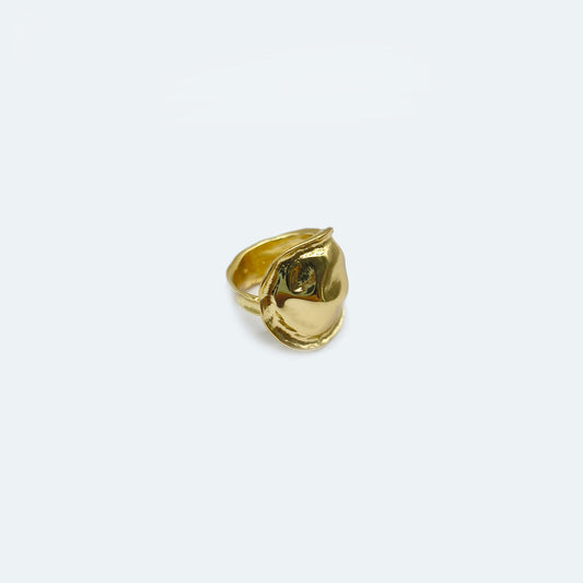 Gold plated textured ring