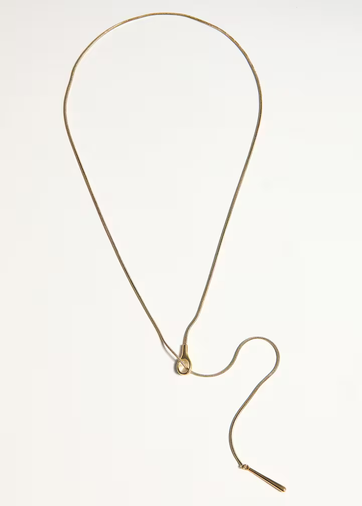 Adjustable Lariat Y-Style Gold Snake Chain Necklace