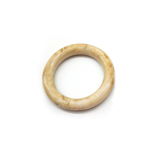 Beige Marbled Resin Bracelet