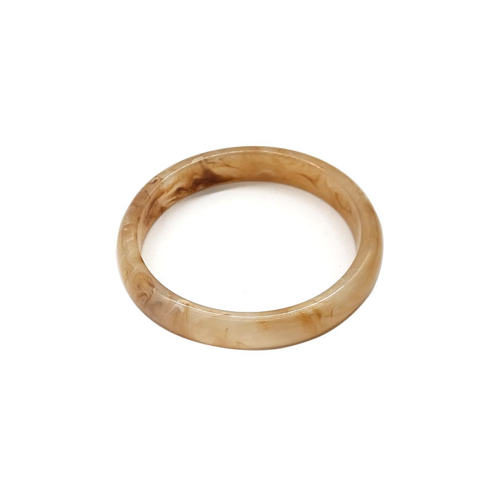 Beige Marbled Resin Bracelet