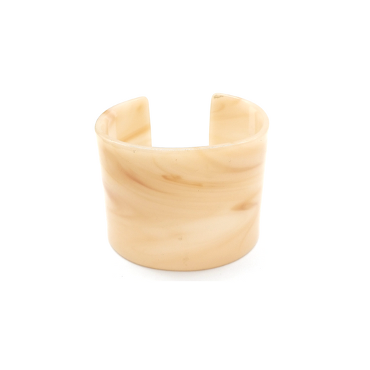 Beige Marbled Resin Cuff