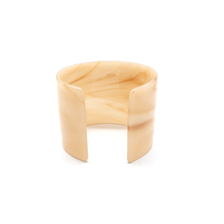 Beige Marbled Resin Cuff