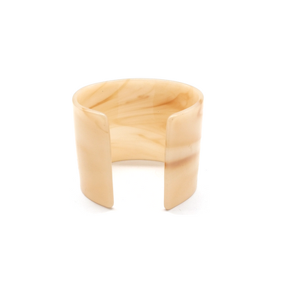 Beige Marbled Resin Cuff