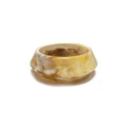 Beige and Brown Marbled Resin Bracelet