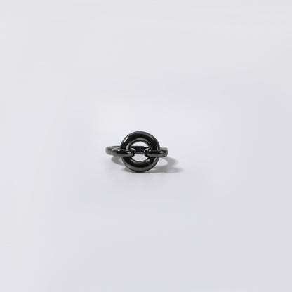 Black  Linked Circle Ring