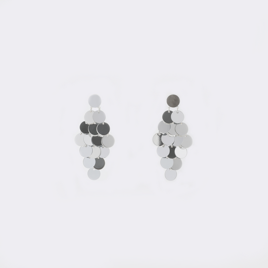 Multi-Circle Disc Drop Earrings