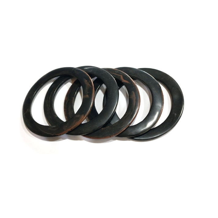 Black and Brown Marbled Resin Bracelet Set