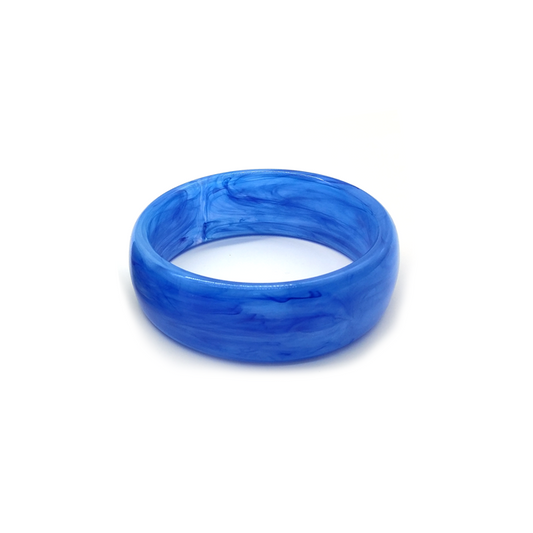 Blue Marbled Resin Bracelet