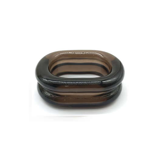 Brown - tinted Resin Double - layer Bracelet
