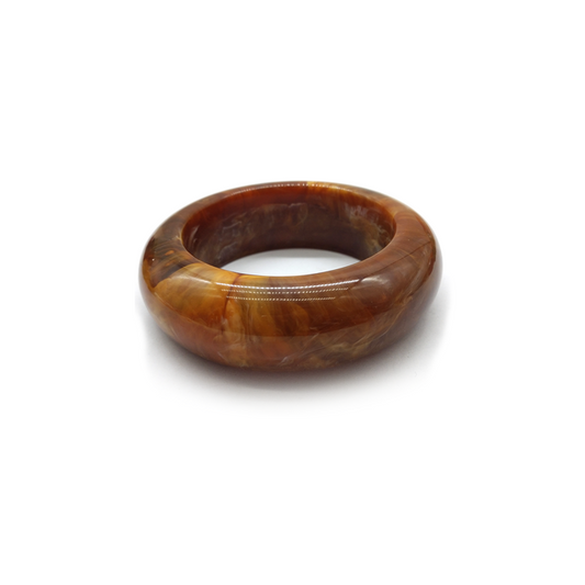 Brown Marbled Resin Bracelet