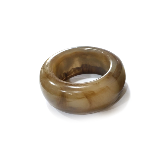 Brown Marbled Resin Bracelet
