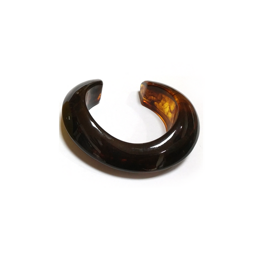 Brown Marbled Resin Cuff Bracelet