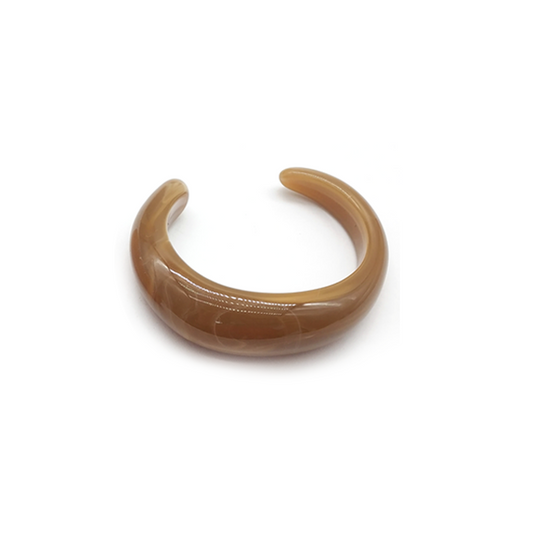 Brown Resin Curved Cuff