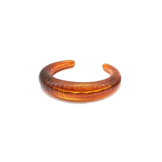 Brown Textured Resin Cuff