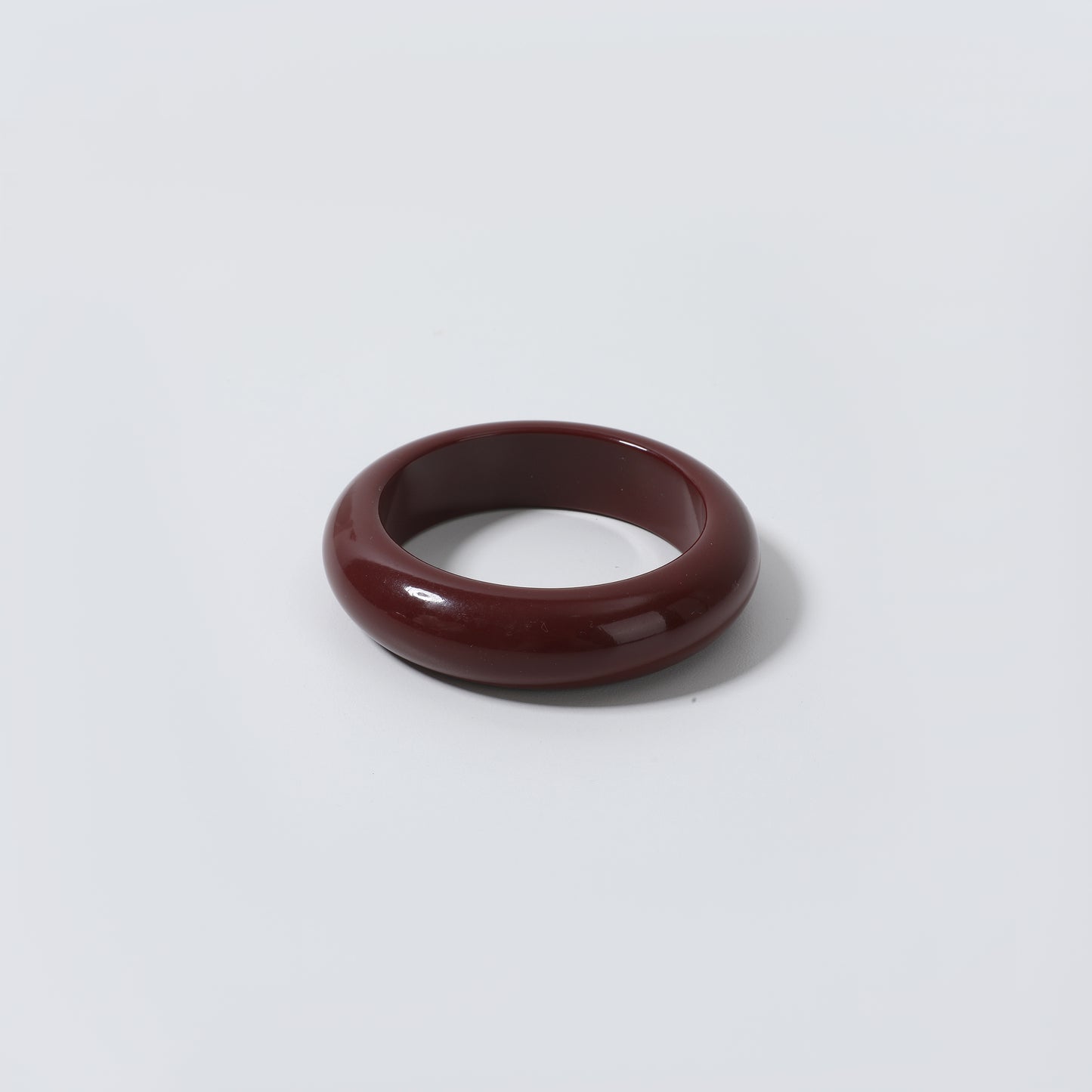 Burgundy Glossy Smooth Resin Bangle