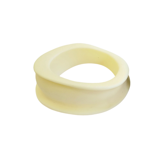 Cream - colored Irregular - shaped Resin Bracelet