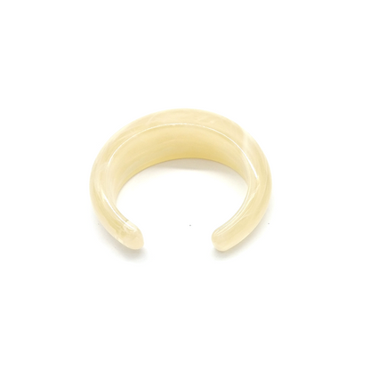 Cream - colored Resin Curved Cuff