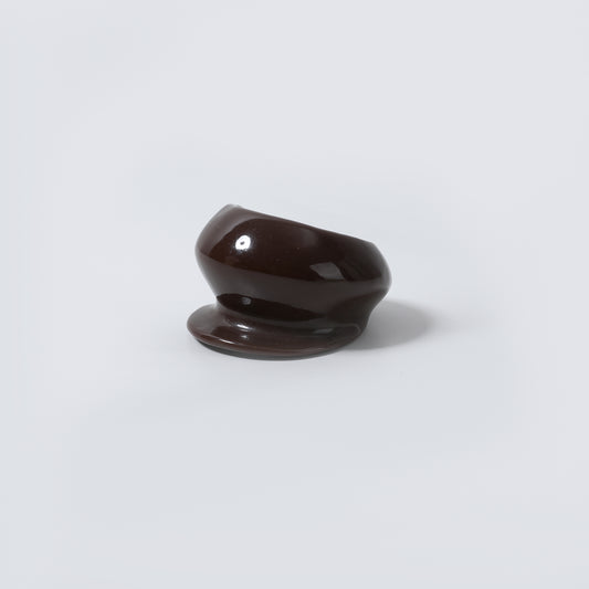 Dark Brown Glossy Sculptural Bracelet