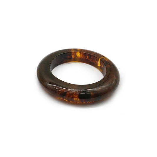 Dark Brown Marbled Resin Bracelet