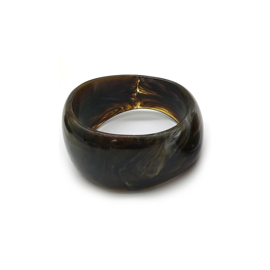 Dark Brown Marbled Resin Bracelet