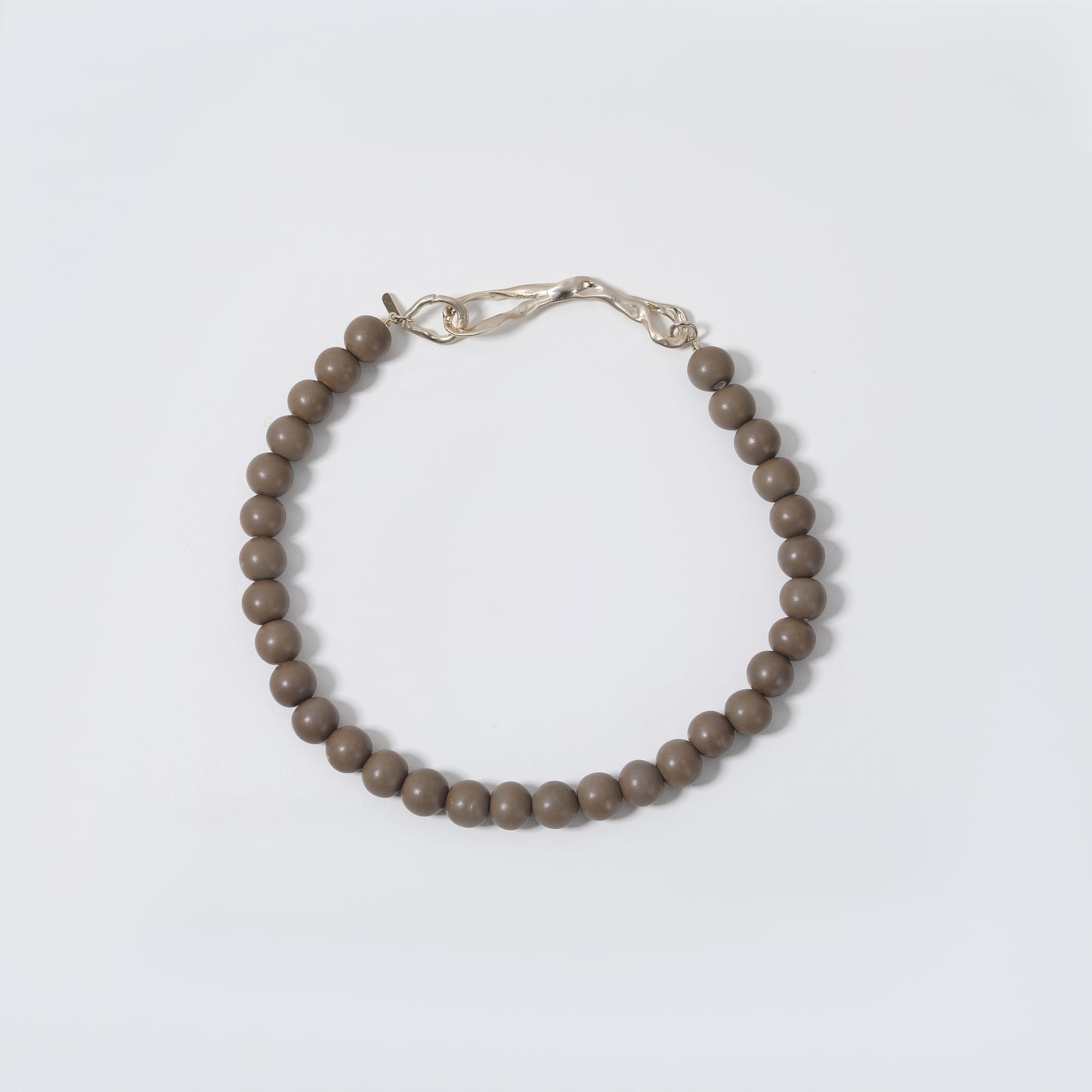 Dark Brown Wooden Beaded Choker