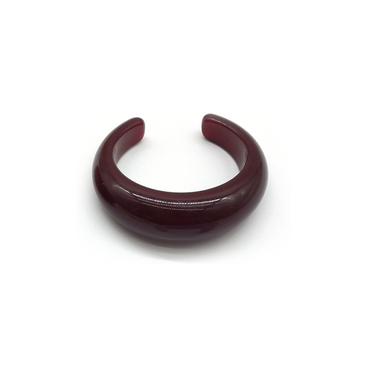 Dark Red Resin Curved Cuff