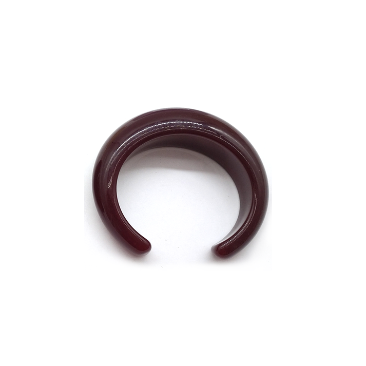 Dark Red Resin Curved Cuff