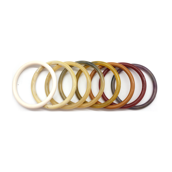 Earth - toned Resin Bracelet Set