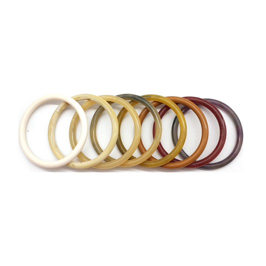 Earth - toned Resin Bracelet Set